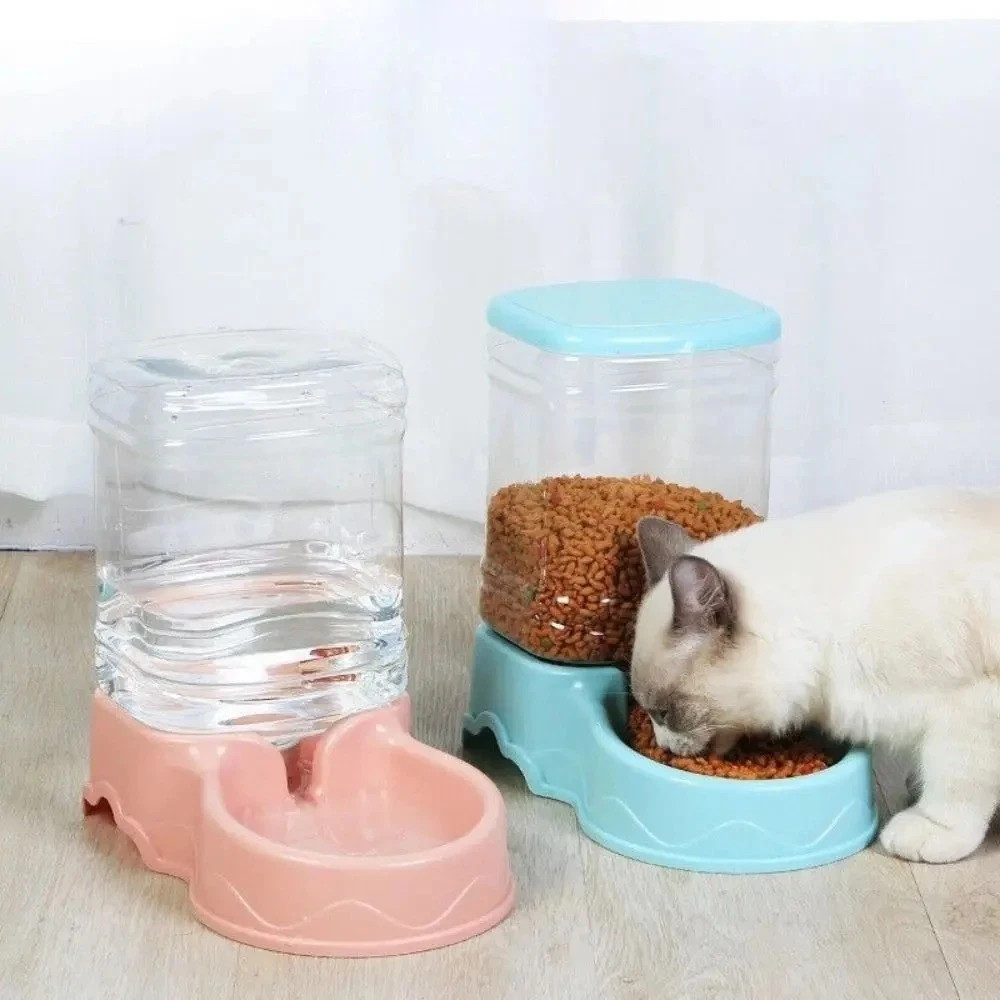 3.8L Automatic Pet Feeder Large Cat Dog Food Dispenser/Water Fountain Drink Bowl
