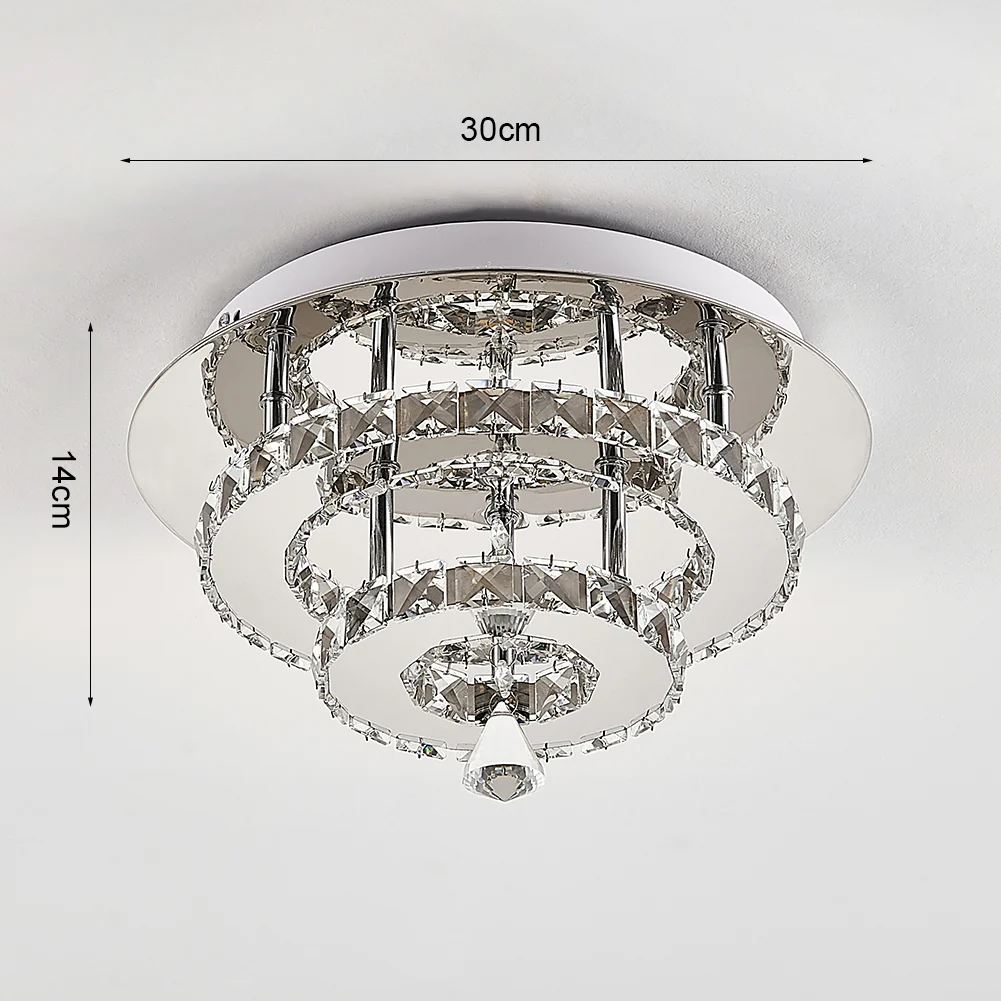 Garden Sanctuary Modern Double-tiers Median-size Crystal LED Ceiling Light