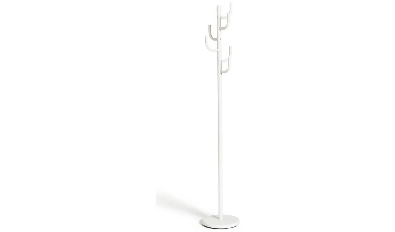 Habitat Steel Coat Stand White Modern Design Compact Space Saving
