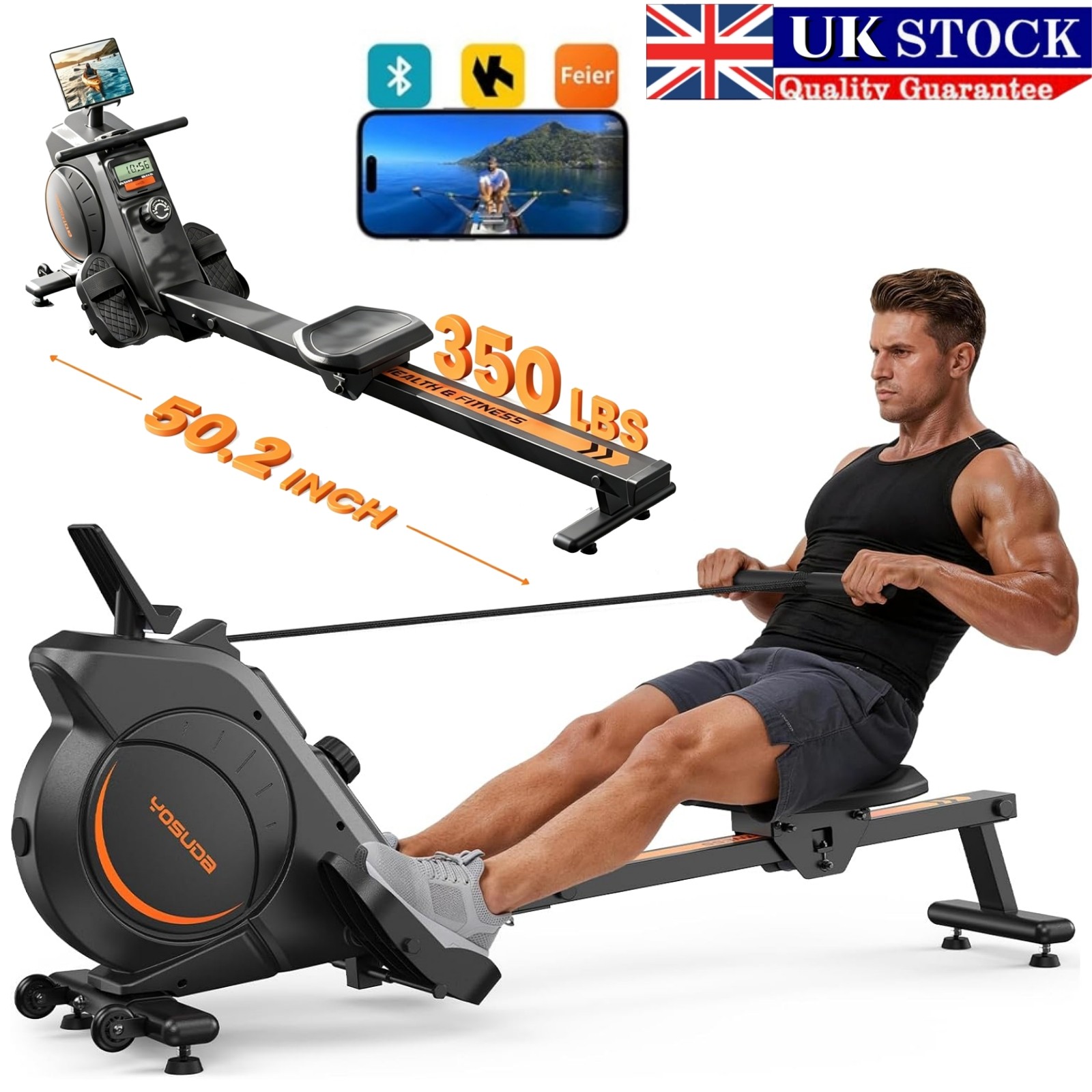 YOSUDA PRO Magnetic Rowing Machine 16 Levels of Quiet Resistance For Home Gym