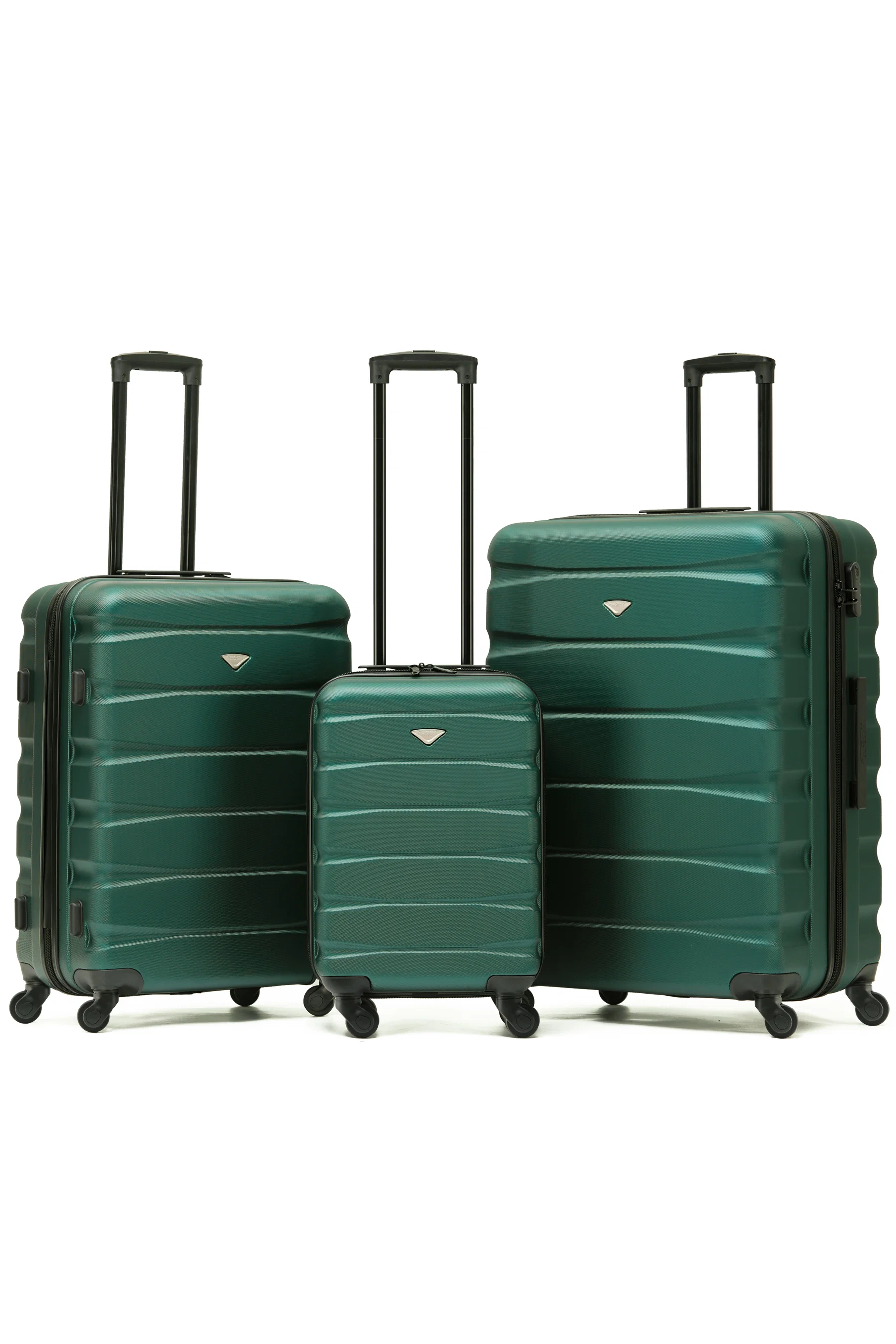 SAFIR 3-Piece Suitcase Set (55x35x20cm + Medium + Large) - Forest Green / Set of 3