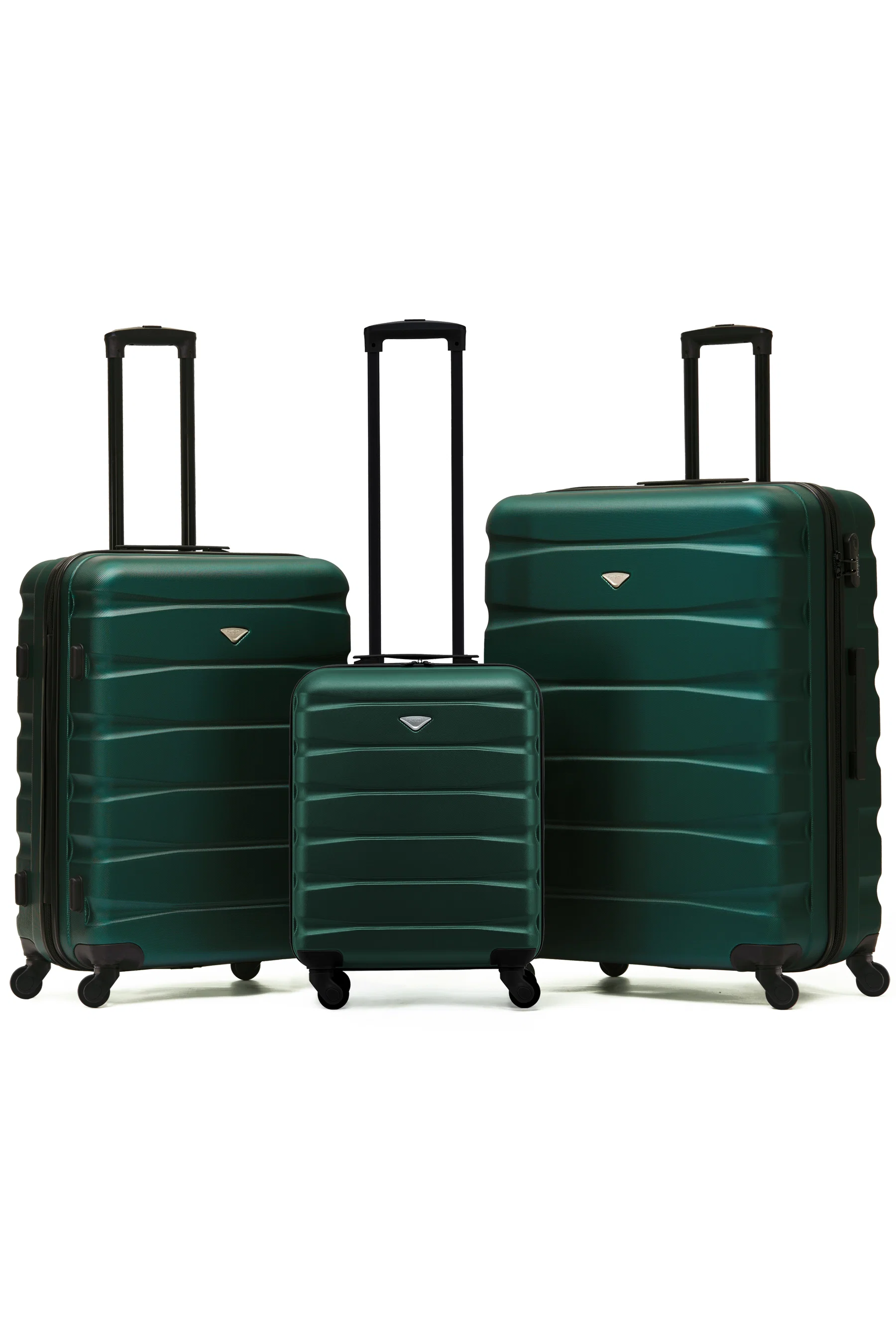 SAFIR 3-Piece Suitcase Set (55x40x20cm + Medium + Large) - Forest Green / Set of 3