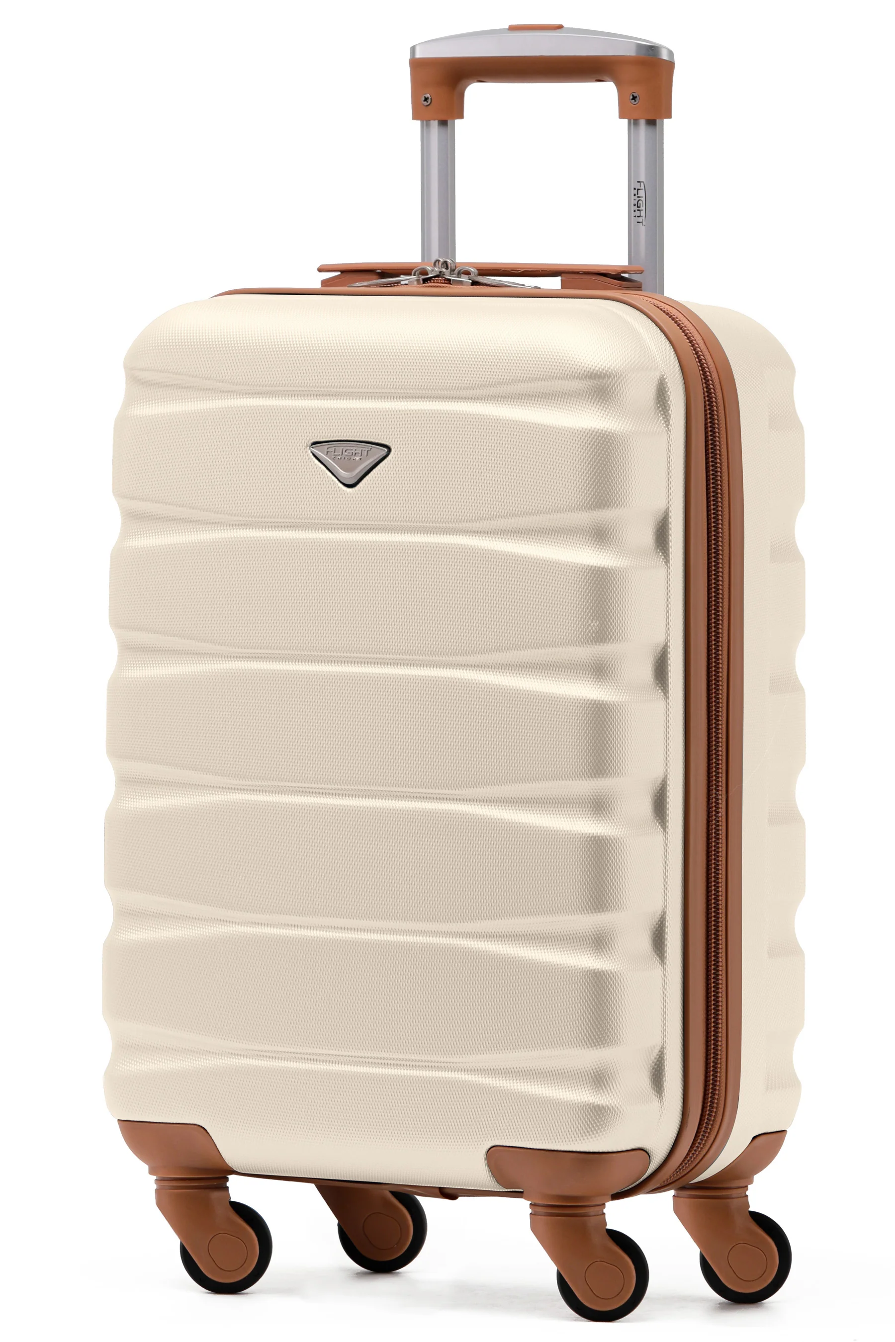 55x35x20cm SAFIR Carry-On Cabin Case - Cream / Tan / 55x35x20cm