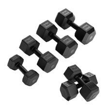 Exersci Hex Dumbbells 2.5kg - 10kg Hand Weights Home Gym Fitness Workout