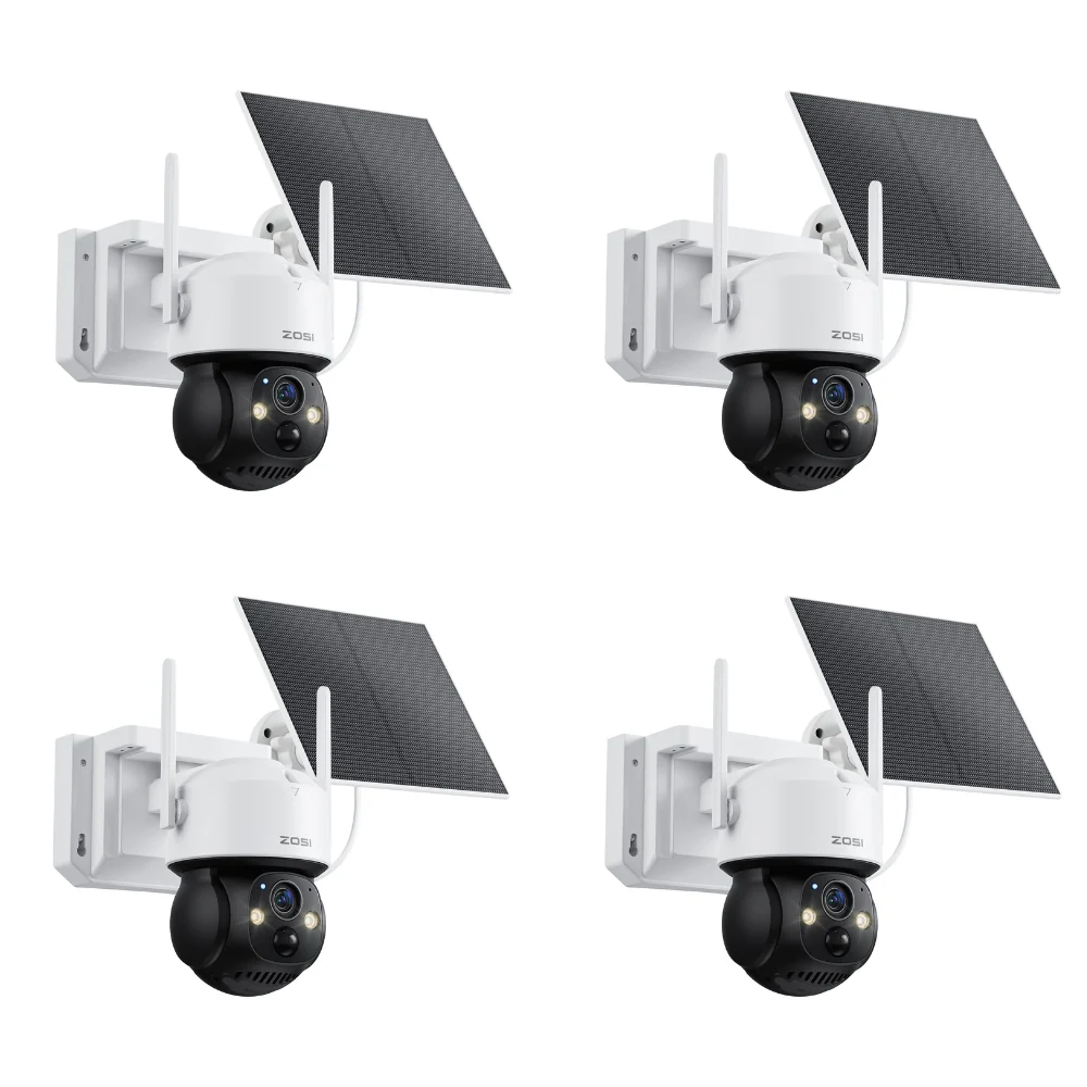 C291 4MP Battery Powered CCTV Camera + 32GB Card + No Monthly Fee, 4PACK