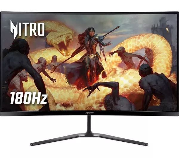 New Acer Nitro ED270R S3 27" Full HD Curved Gaming Monitor Black 180Hz 1ms