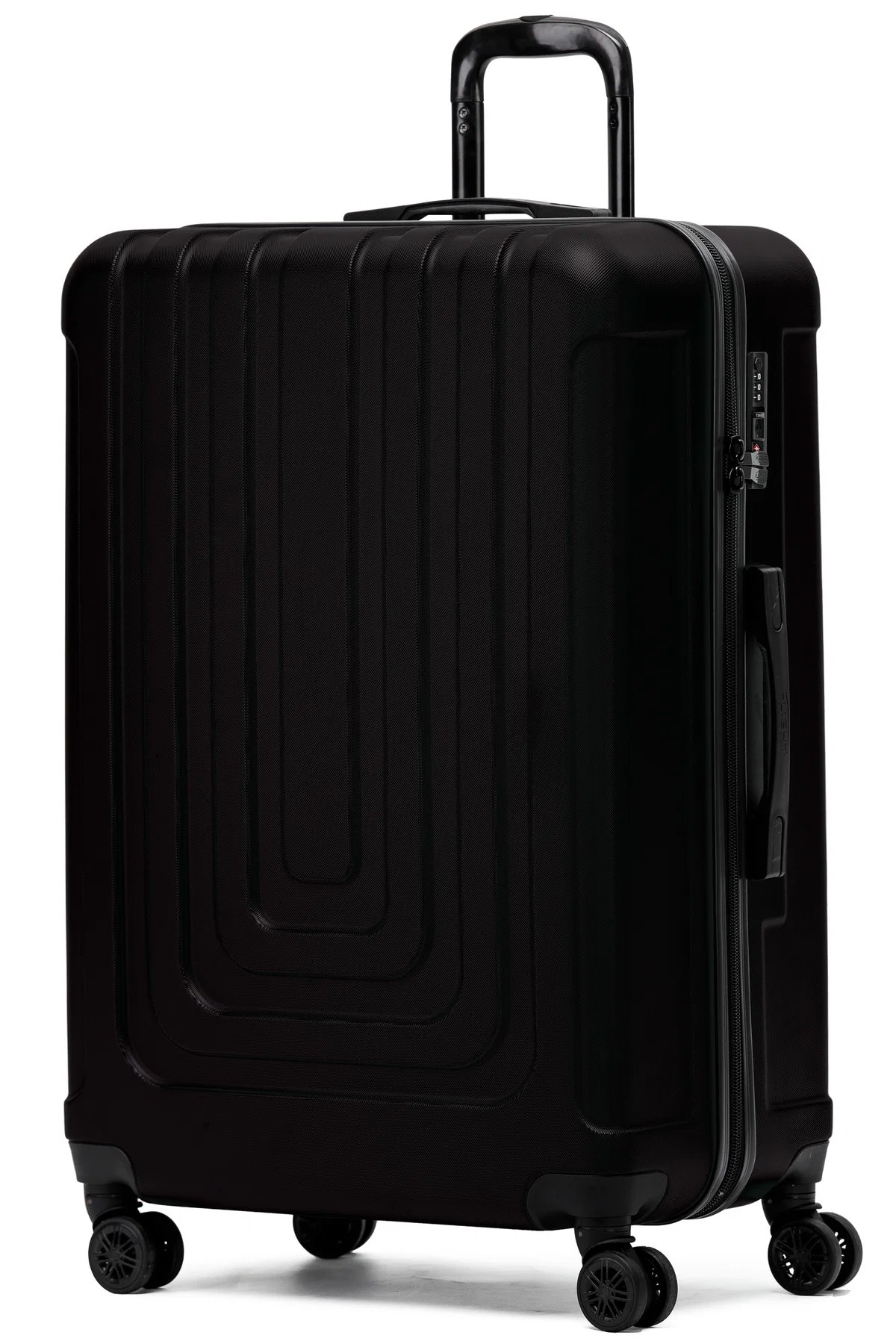 Large 30" CURVE Checked Suitcase
