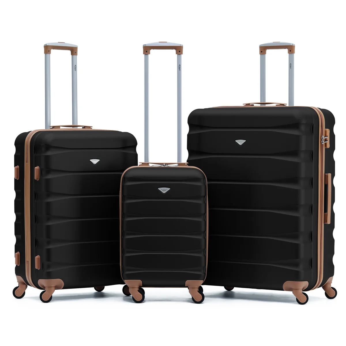 SAFIR 3-Piece Suitcase Set (55x35x20cm + Medium + Large) - Blackout / Set of 3