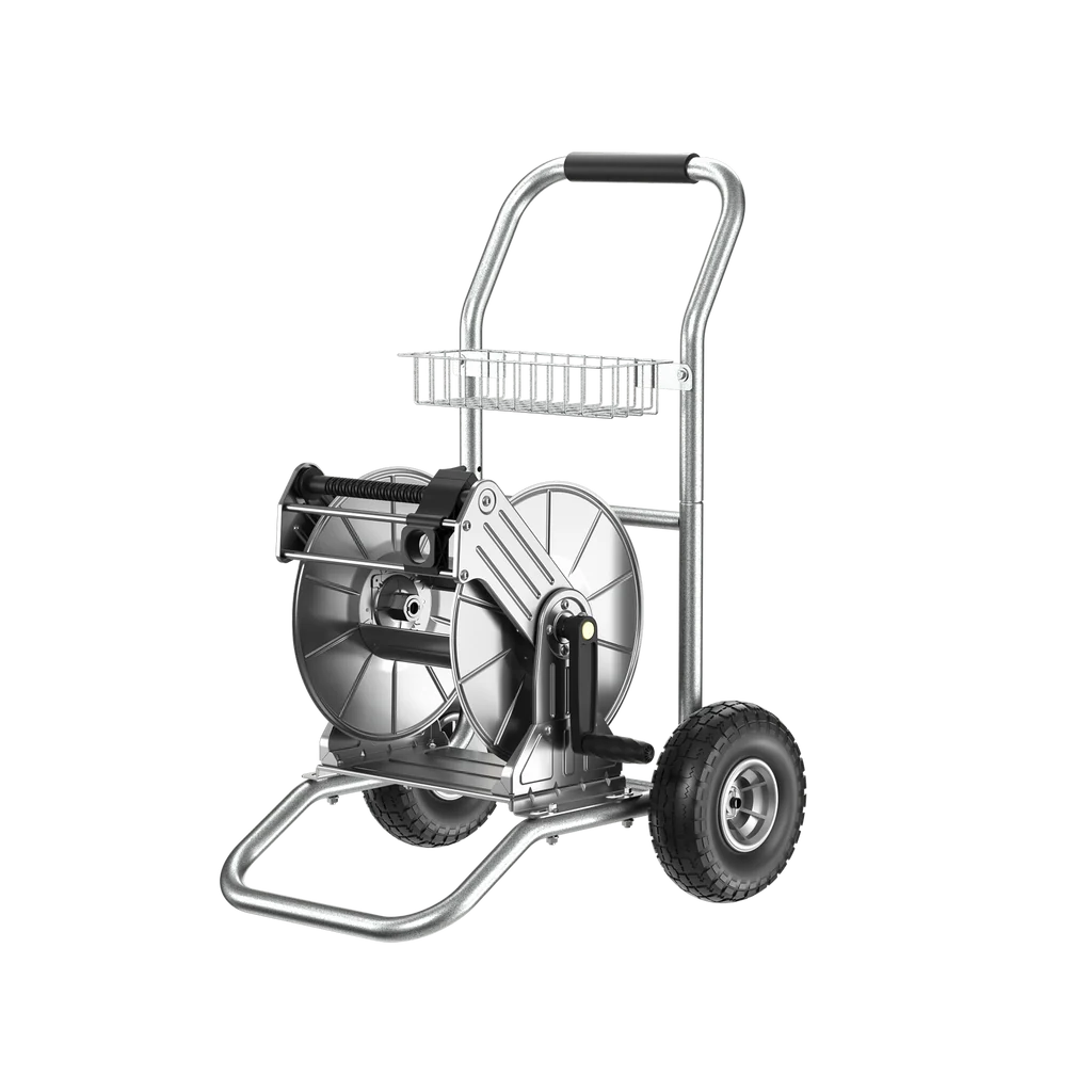 Giraffe Tools Hose Reel Cart - Stainless Steel