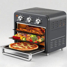 Air Fryer Oven Toaster 2 in 1 Large 16L 1300W Low Fat Healthy Roast Baking 230℃