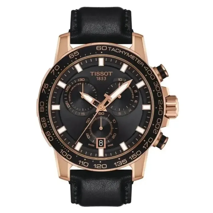 Tissot T-Sport T125.617.36.051.00 Men's Watch – 45.5mm Black Dial Leather