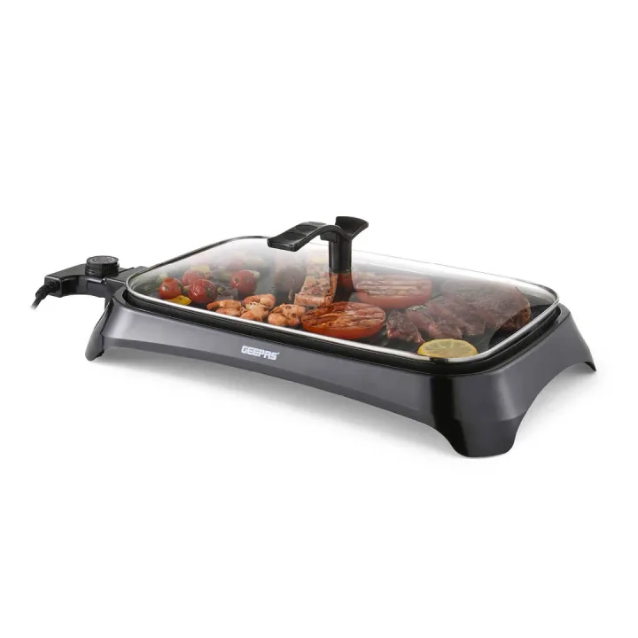 Geepas | For you. For life. Indoor Smokeless Electric Barbeque Grill With Hot Plate