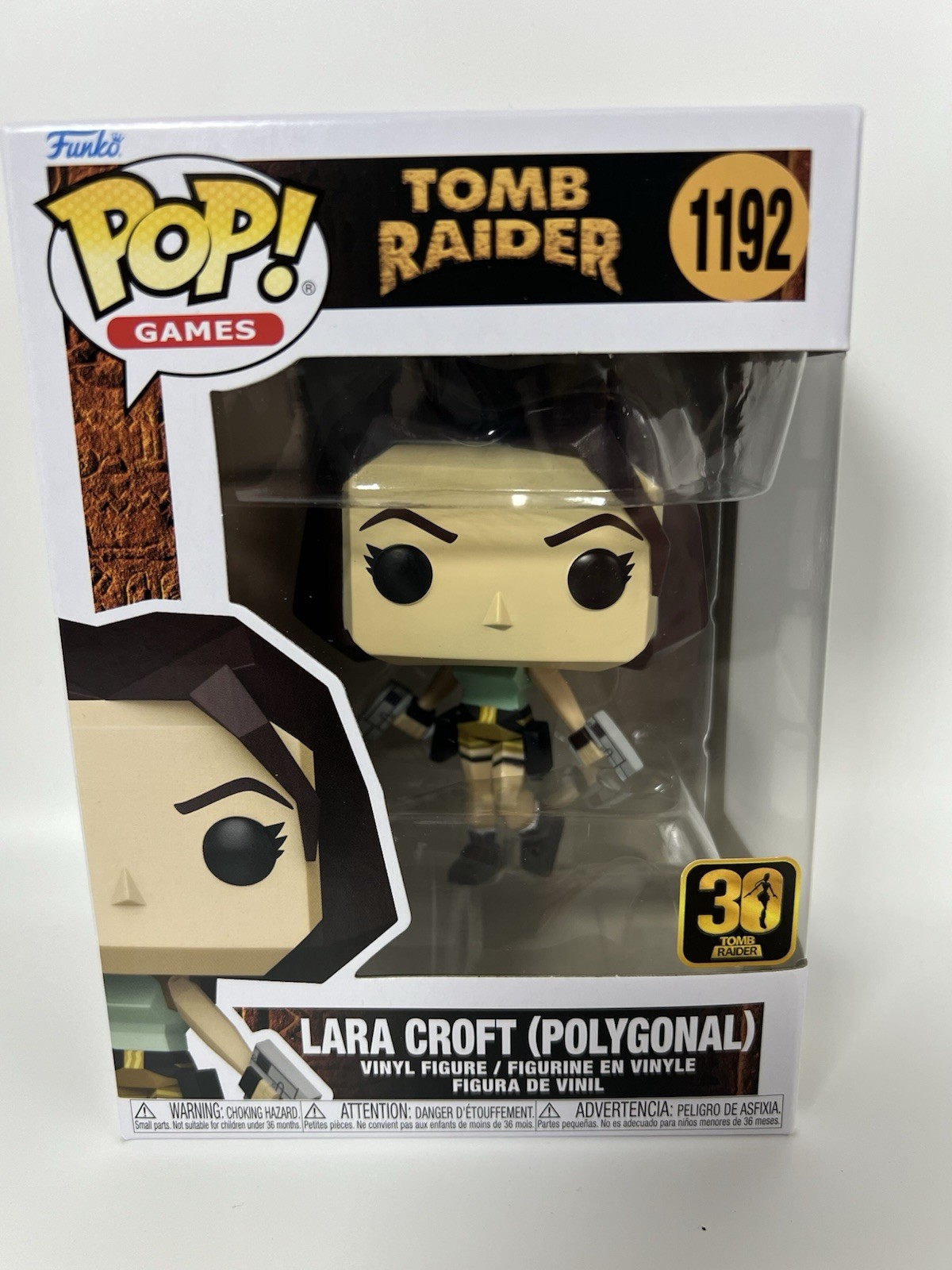 Funko Pop Vinyl Tomb Raider Lara Croft Polygonal 1192 Figure 30 Years NEW UK