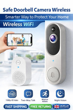 Wireless Video Doorbell Camera WiFi Smart 1080P HD Night Vision 2 Way Audio UK