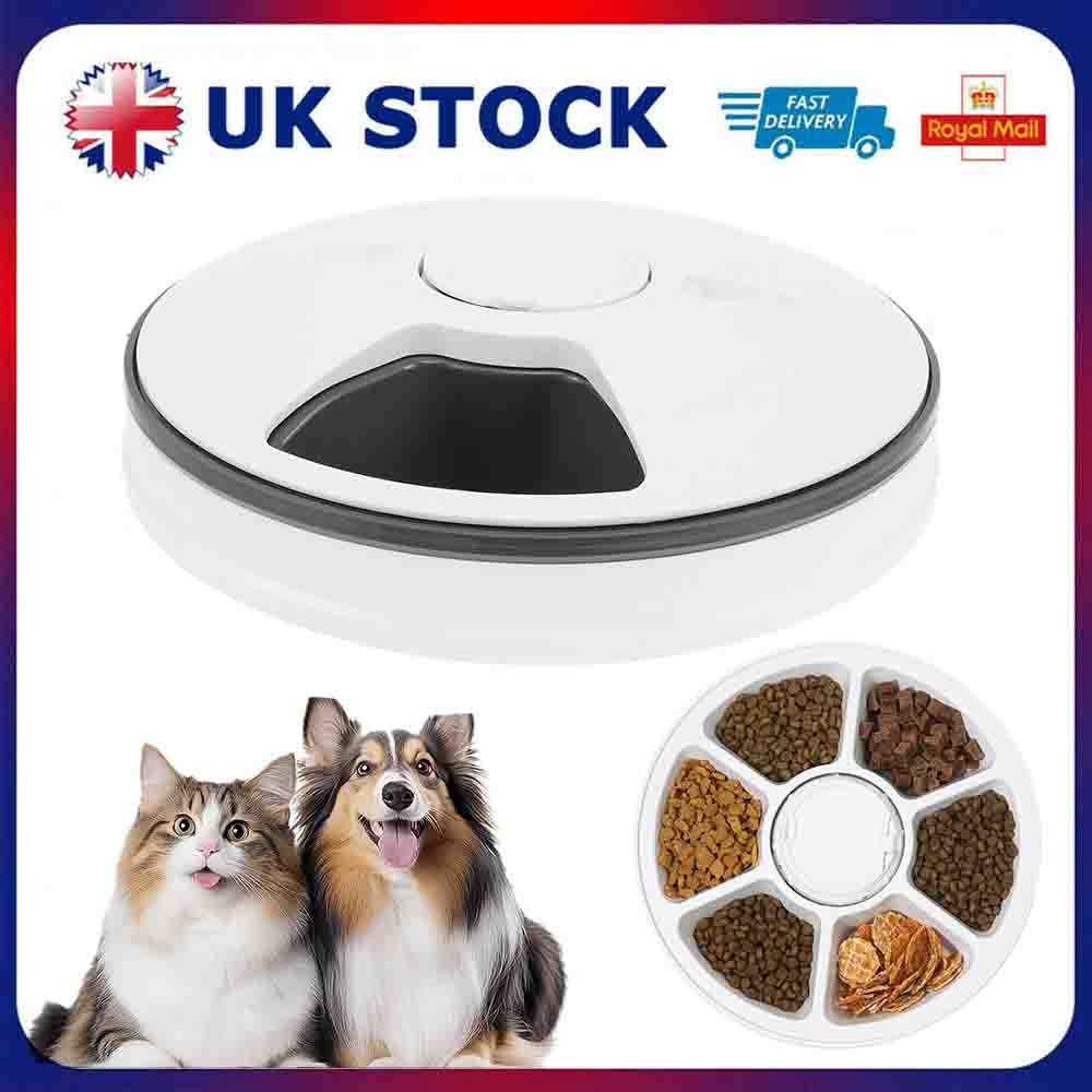 Pet Automatic Timed Feeder 6 days Meal Cat Dog Food Bowl Auto Dispenser Holiday