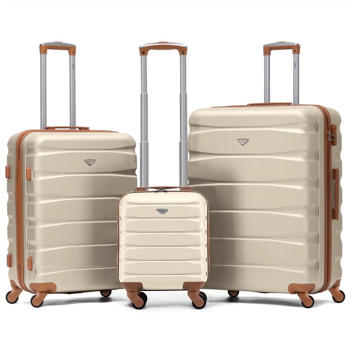 SAFIR 3-Piece Suitcase Set (40x30x20cm + Medium + Large) - Burgundy / Set of 3