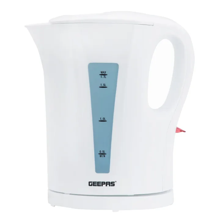 Geepas | For you. For life. 1.7L Rapid-Boil Cordless White Electric Kettle