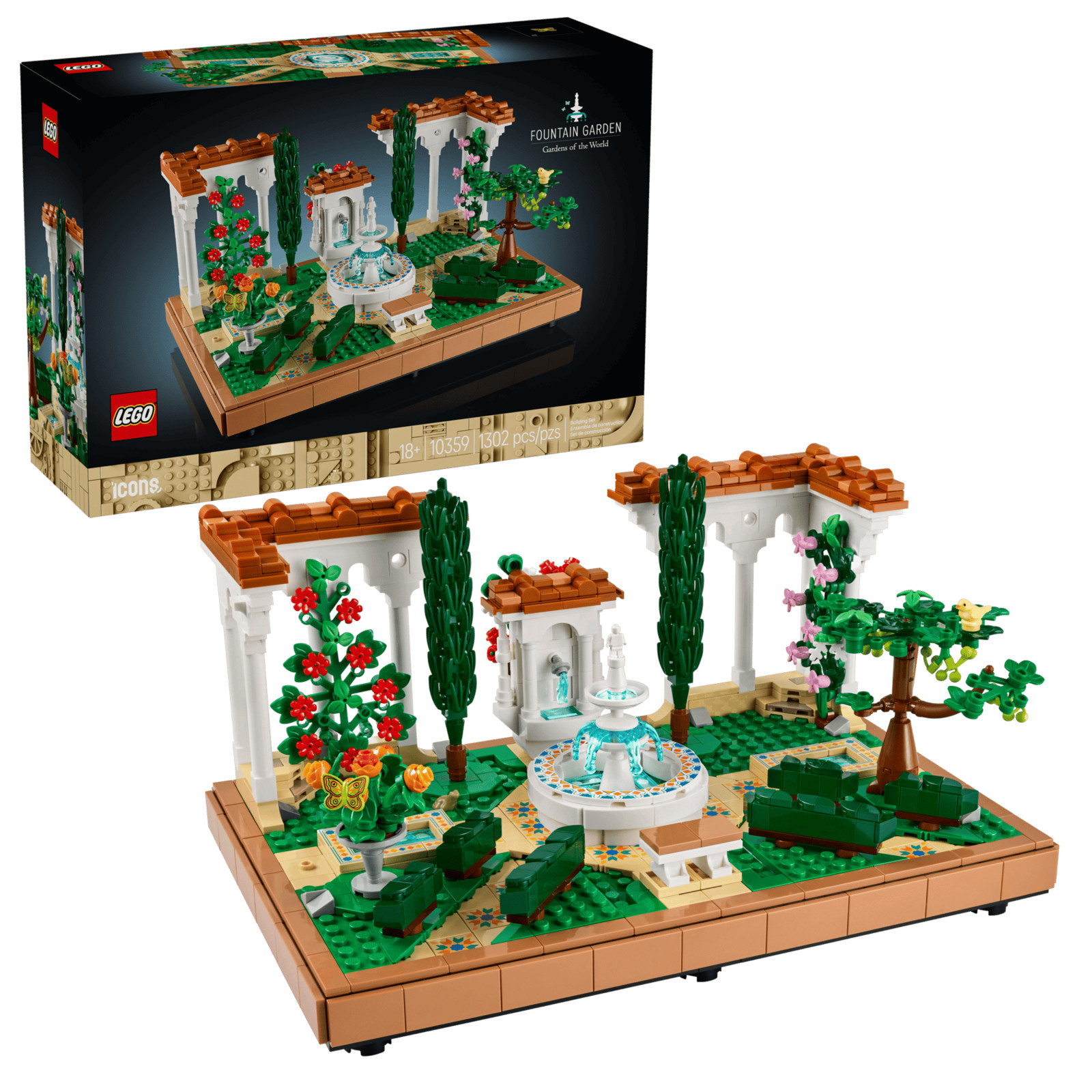 LEGO Icons Fountain Garden 10359 - Brand New & Sealed -  Complete Set - Free P&P