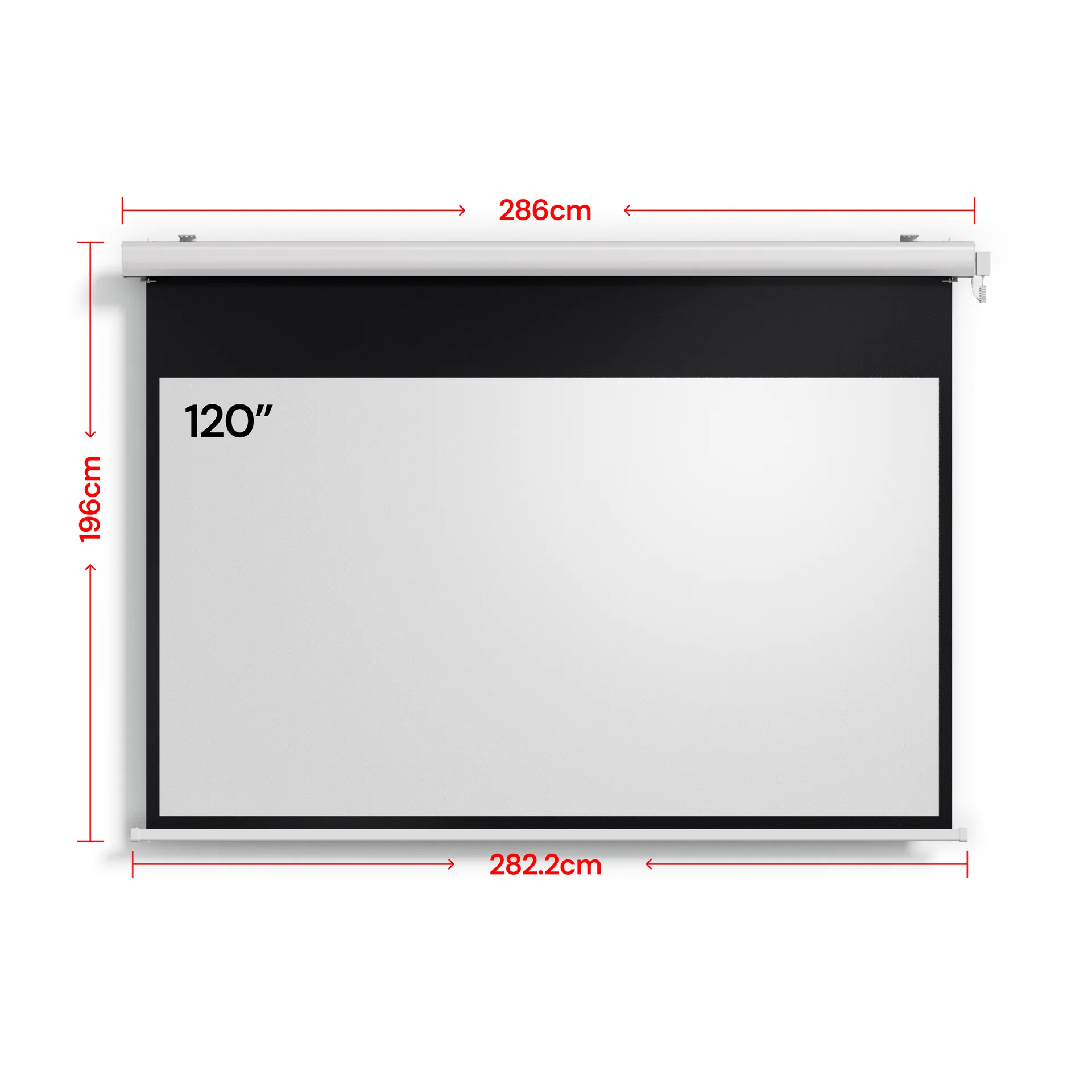 Valerion Backyard Weather Proof Motorized Drop Down Matte White Screen (UK)
