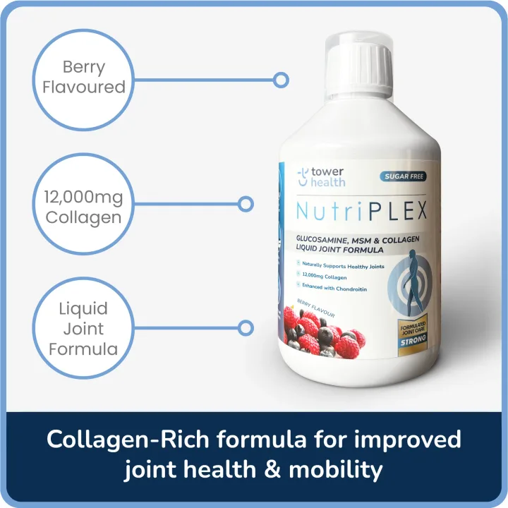 Tower Health Nutriplex Liquid (500ml) - Berry Flavoured Collagen Rich Complex