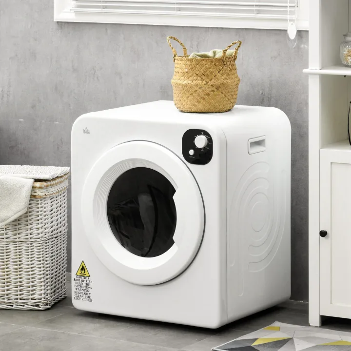 6kg Vented Tumble Dryer, Freestanding, Wall Mounted, Stackable, Portable Dryer with 7 Programmers