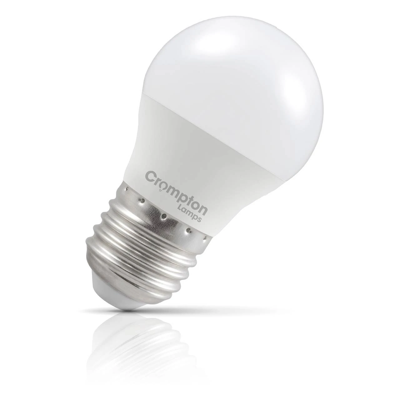 Crompton Lamps Crompton Golfball LED Light Bulb E27 4.2W (40W Eqv) Warm White Opal Round Screw Frosted
