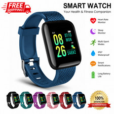 Smart Watch Bluetooth Fitness Tracker Heart Rate Sleep Monitor Android iPhone