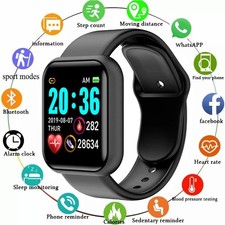 Smart Watch Men Women Fitness Tracker Blood Pressure Heart Rate Sport Watches UK