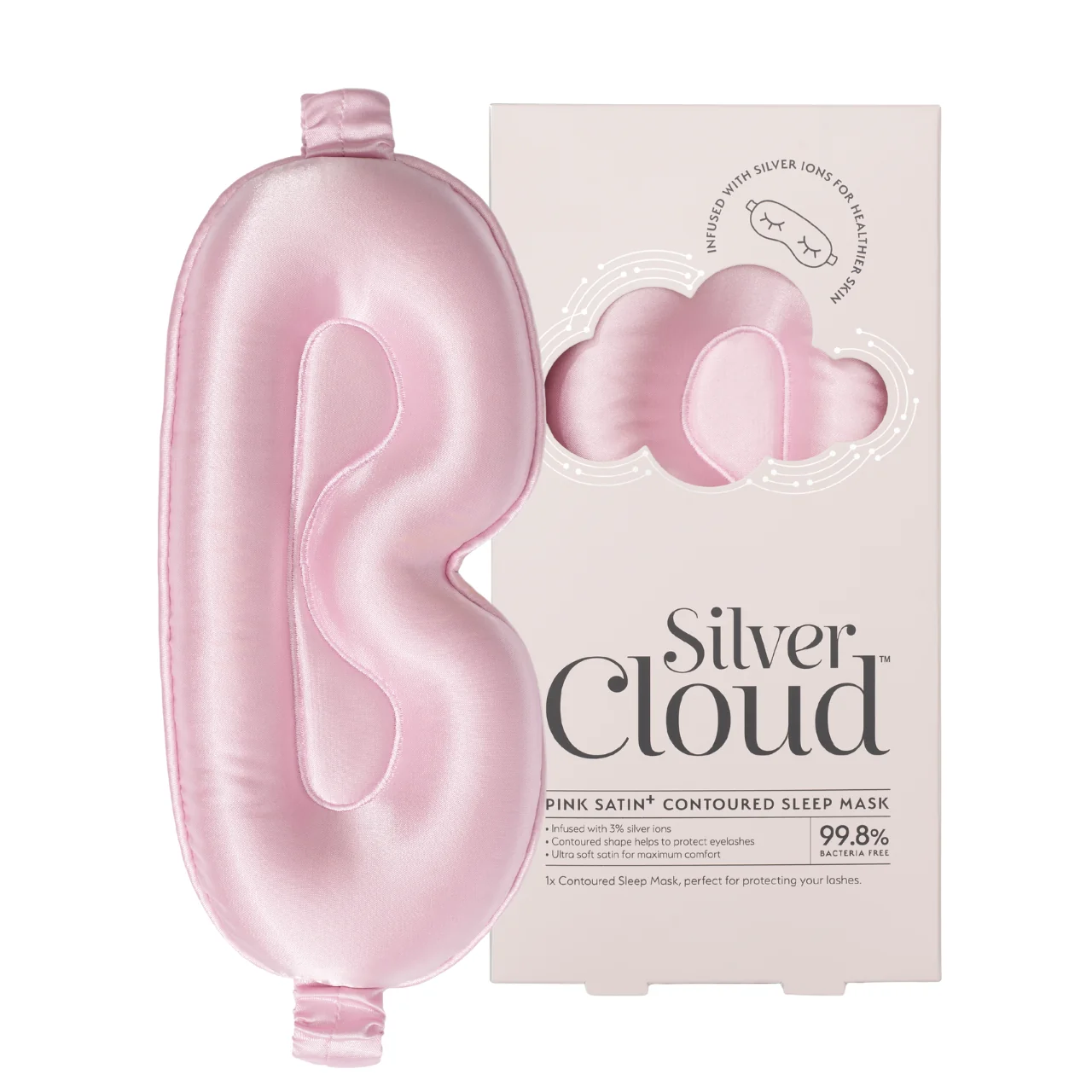 Silver Cloud Contour Sleep Mask Infused with Silver Ions