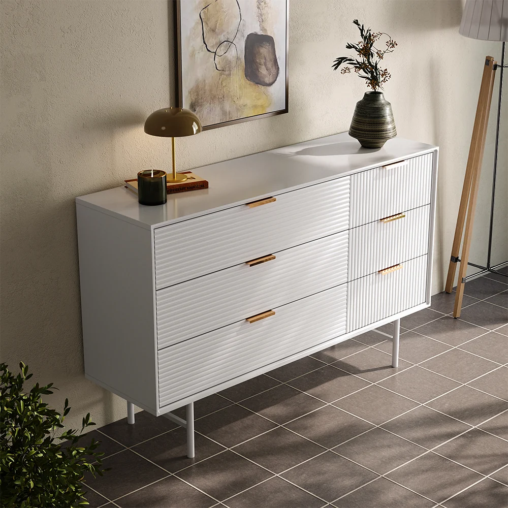 Garden Sanctuary 6-Tier Bedroom Striped Storage Cabinet,