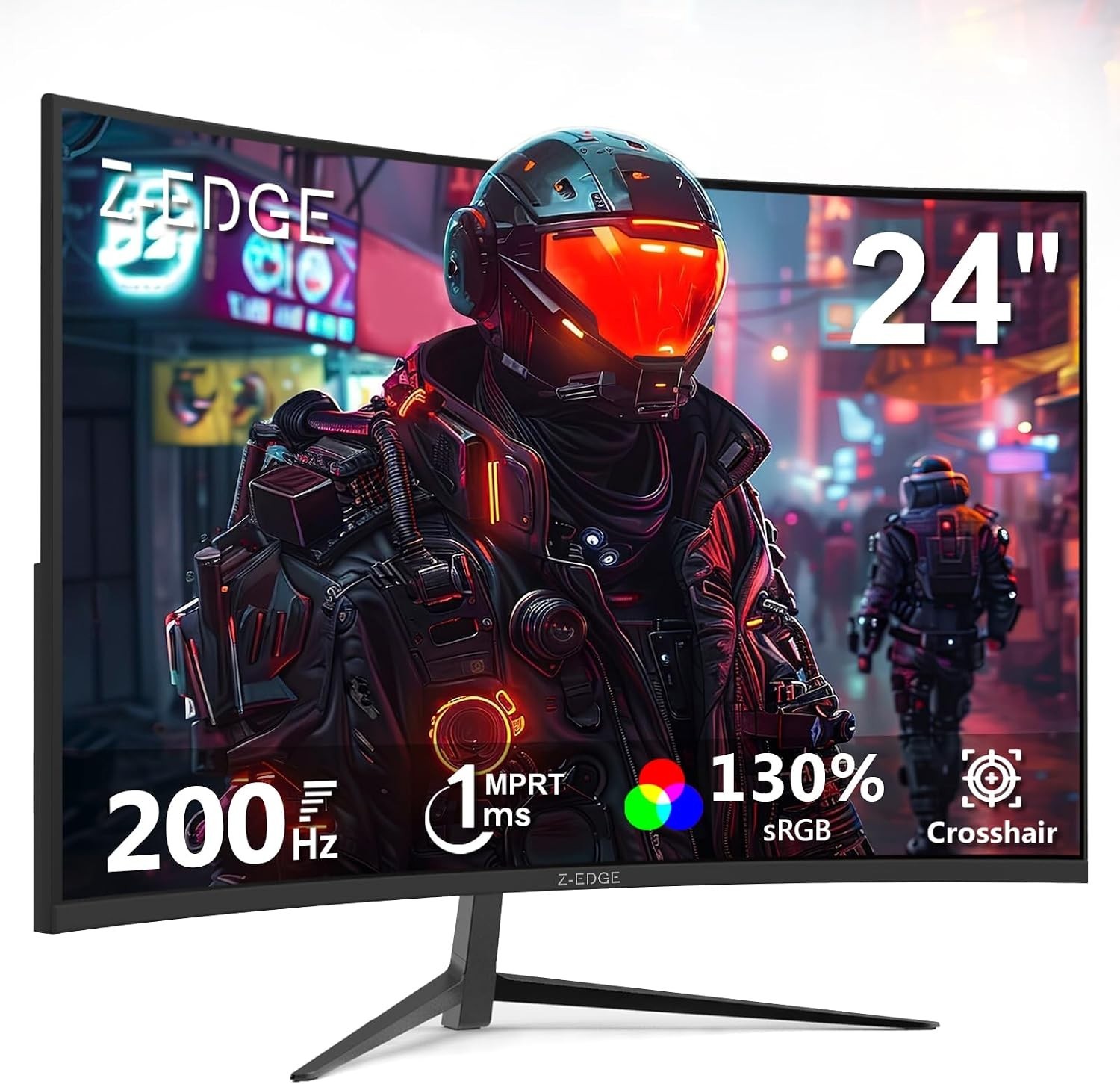 24 Inch Curved Gaming Monitor 200Hz 1ms VA 1080P 130% sRGB HDMI DP