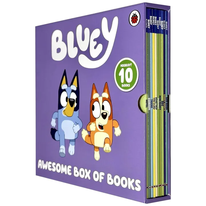 Bluey Awesome Box of Books 10 Books Collection Set - Children's Picture Books Ages 3-7 - Paperback