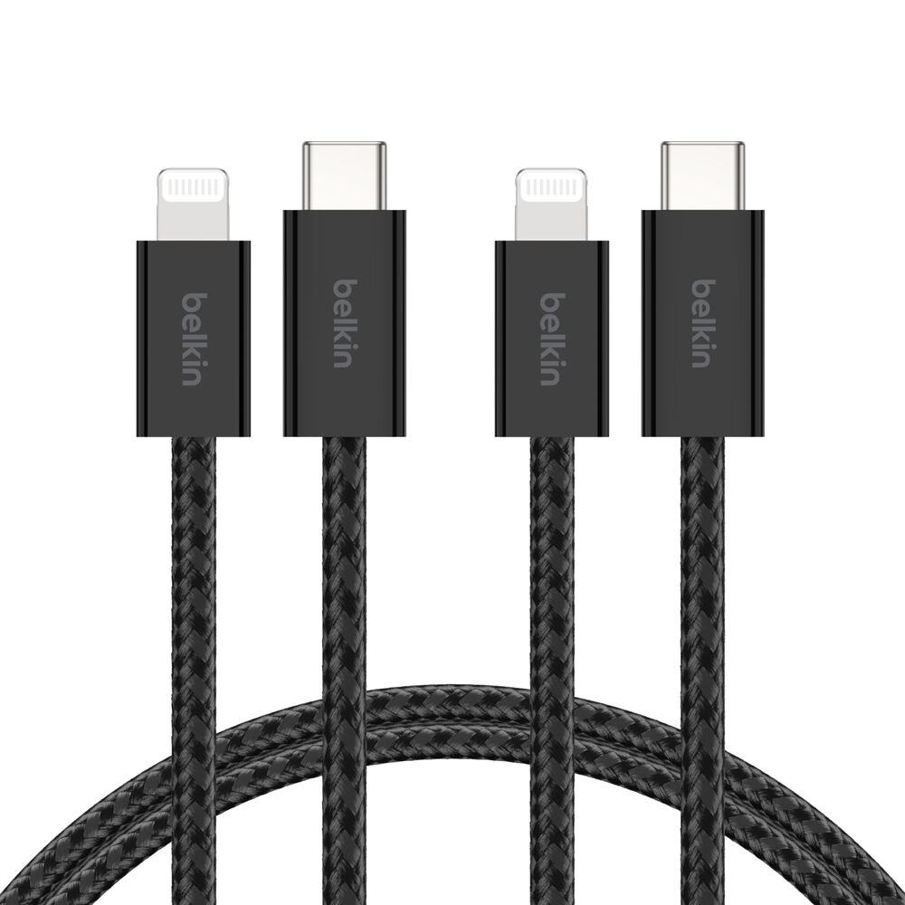 Belkin BoostCharge USB-C Cable with Lightning Connector 2-Pack