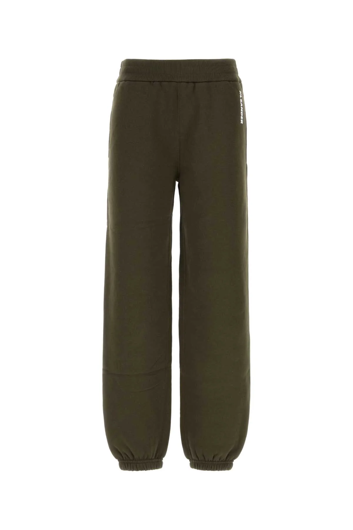 Women's Olive Green Cotton Joggers 312 Exterior: Pantaloni Trousers
