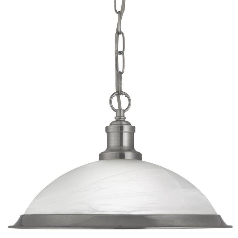 Searchlight Lighting Searchlight 1591SS Bistro Ceiling Pendant Light in Satin Silver