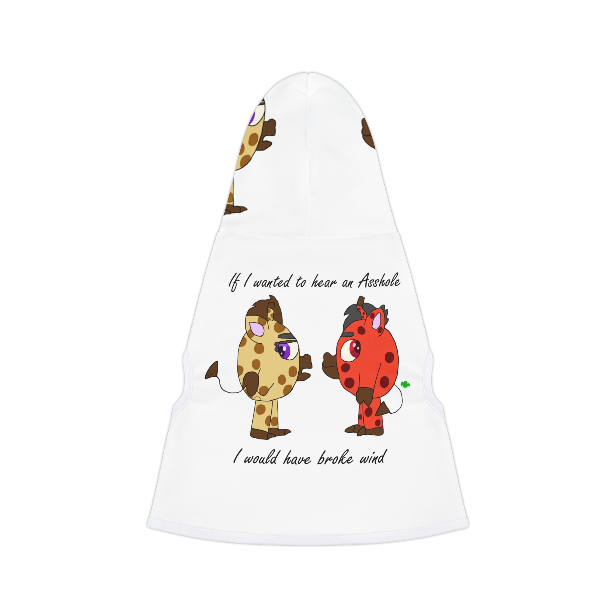 TALK LESS, BARK MORE DOG HOODIE — White Rib · L