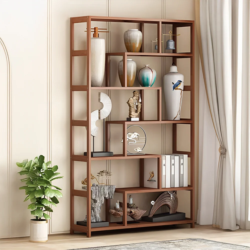 Garden Sanctuary 7-Tier Wooden Bookcase Display Stand
