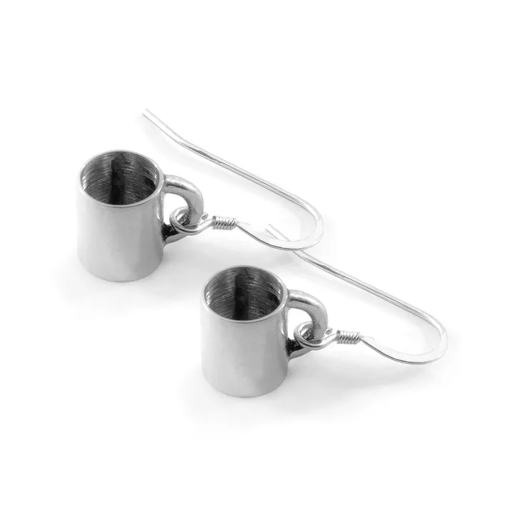 ANCHOR & CREW GUSTATORY Coffee Mug Silver Earrings