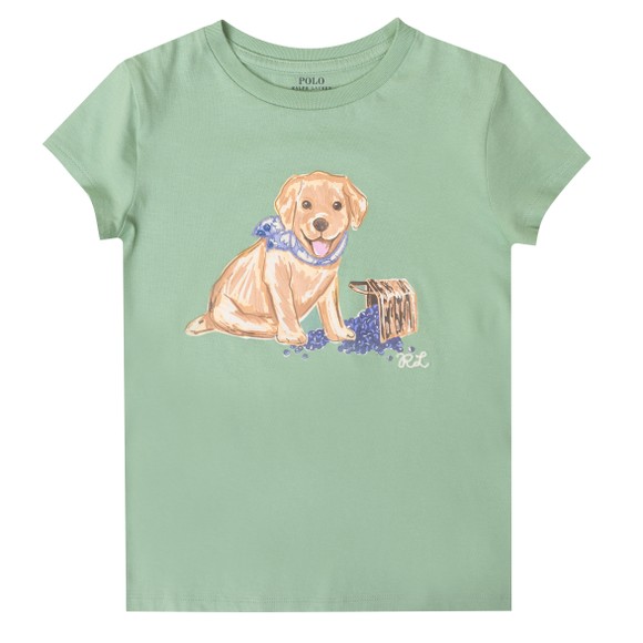 Polo Ralph Lauren Dog Print- Cotton Jersey T-Shirt