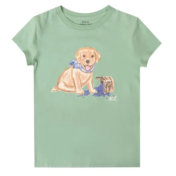 Polo Ralph Lauren Dog Print- Cotton Jersey T-Shirt