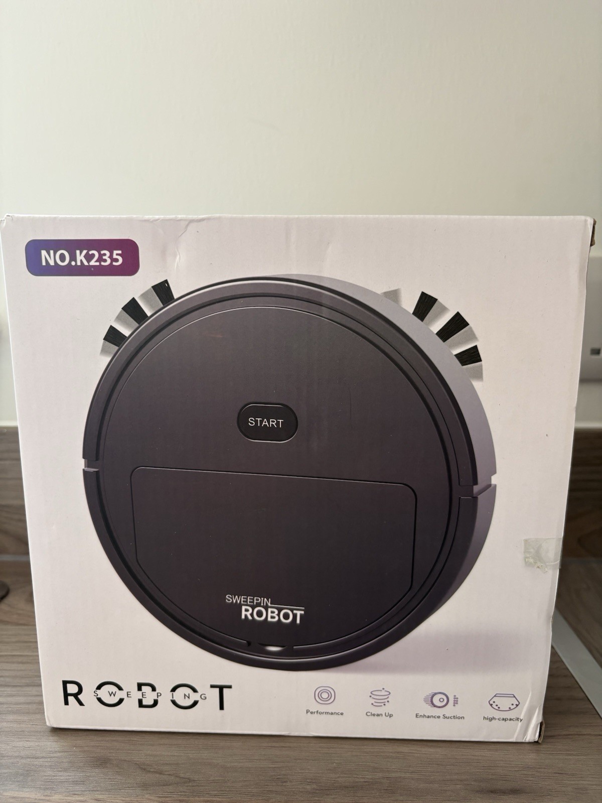 K235 Robot Vacuum Cleaner 3-in-1 Sweeping Robot Black – High Capacity