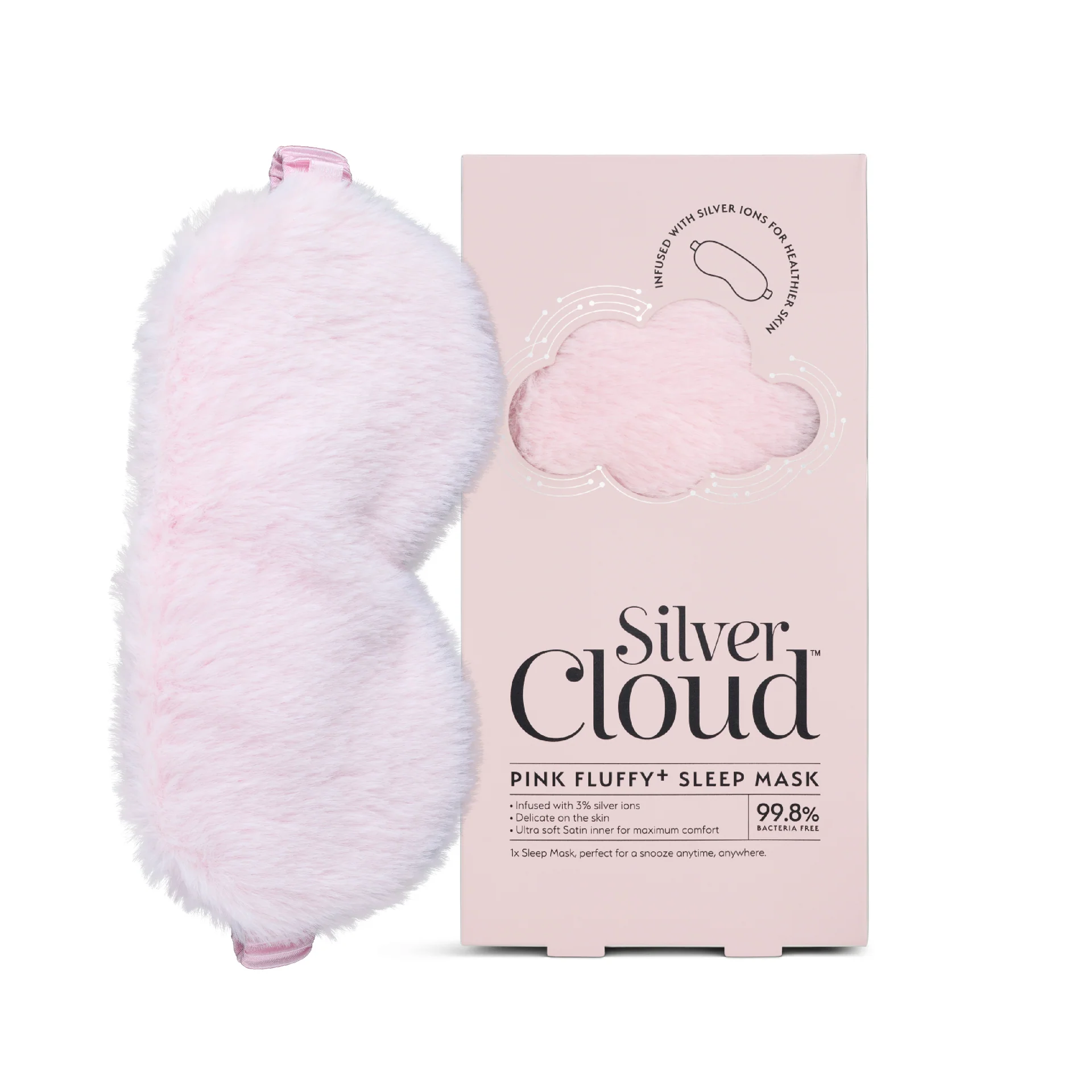 Silver Cloud Fluffy Sleep Mask Infused with Silver Ions