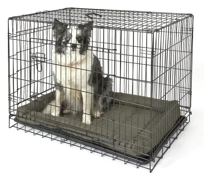 Argos Double Door Dog Crate Large Pet Cage Kennel Training Indoor Outdoor