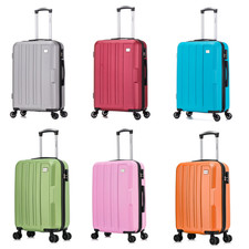 56X45X25 Easyjet Cabin Suitcase Bag 4 wheel Lightweight Luggage HardShell ABS