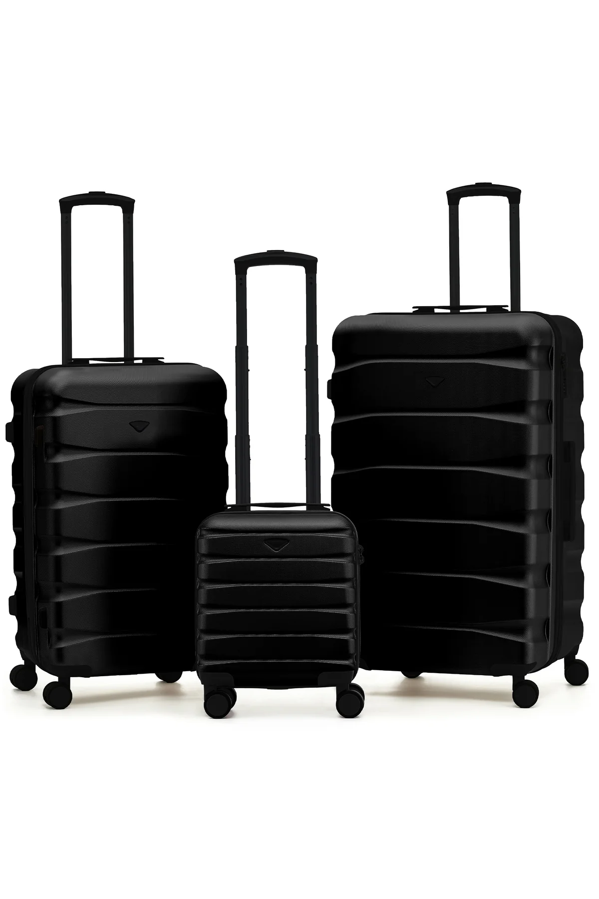 SAFIR TRUNK 3-Piece Suitcase Set (40x30x20cm + Medium + Large) - Blackout / Set of 3