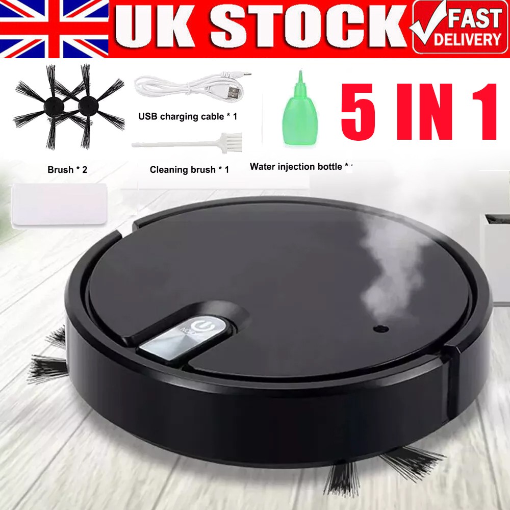 Hybrid Robot Vacuum Cleaner 5-in-1 Sweep and Mop 1800Pa Quiet 1200mAH Battery UK