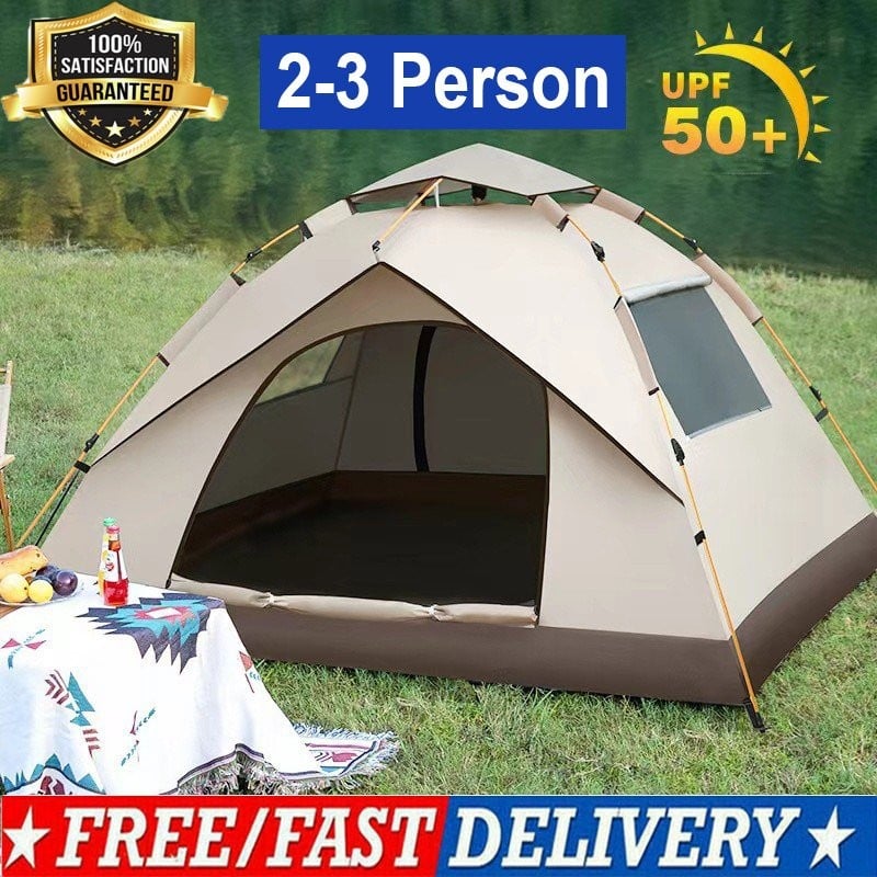 2-3 Person Hiking Camping Tent Waterproof UV Protection Fishing UK SALE Outdoor