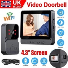 Smart Video Doorbell Phone Security Camera Door Bell Ring Intercom WiFi Wireless