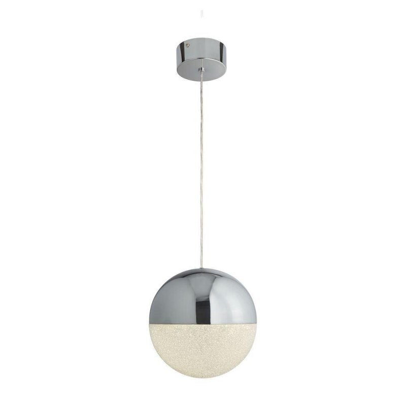 Searchlight Lighting Searchlight 5881CC Marbles 1 Light Ceiling Pendant In Chrome And Crushed Ice - Dia: 250mm