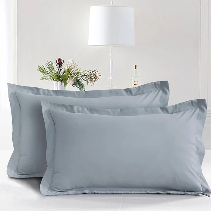Pillowcase in Light Grey Oxford